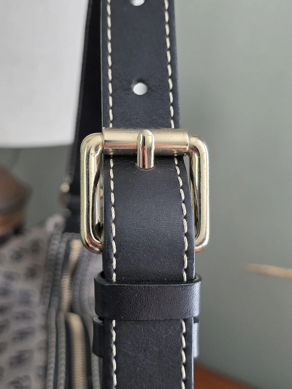 Dooney & Bourke Signature DB Monogram Canvas Hobo Shoulder Bag Y2K Vintage